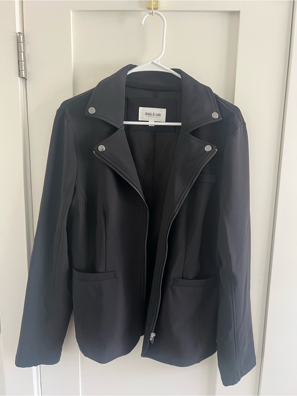 Oasis & Lola Black Women's Moto-Inspired Blazer